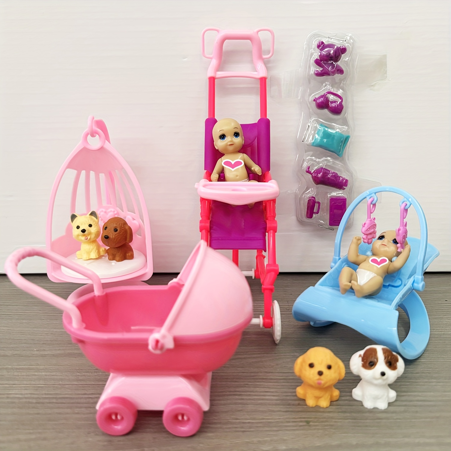 Baby Swing Bouncer - Accessoires pour maison de poupée :